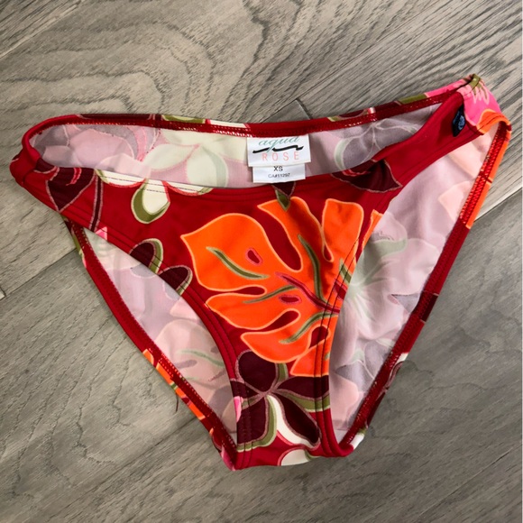 La vie en Rose Aqua Hawaiian print, bikini bottom - Picture 1 of 2